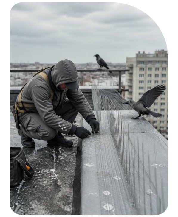 Защита от ворон под ключ в Чернушке по цене от 5078 р. | Сенат-Чрш